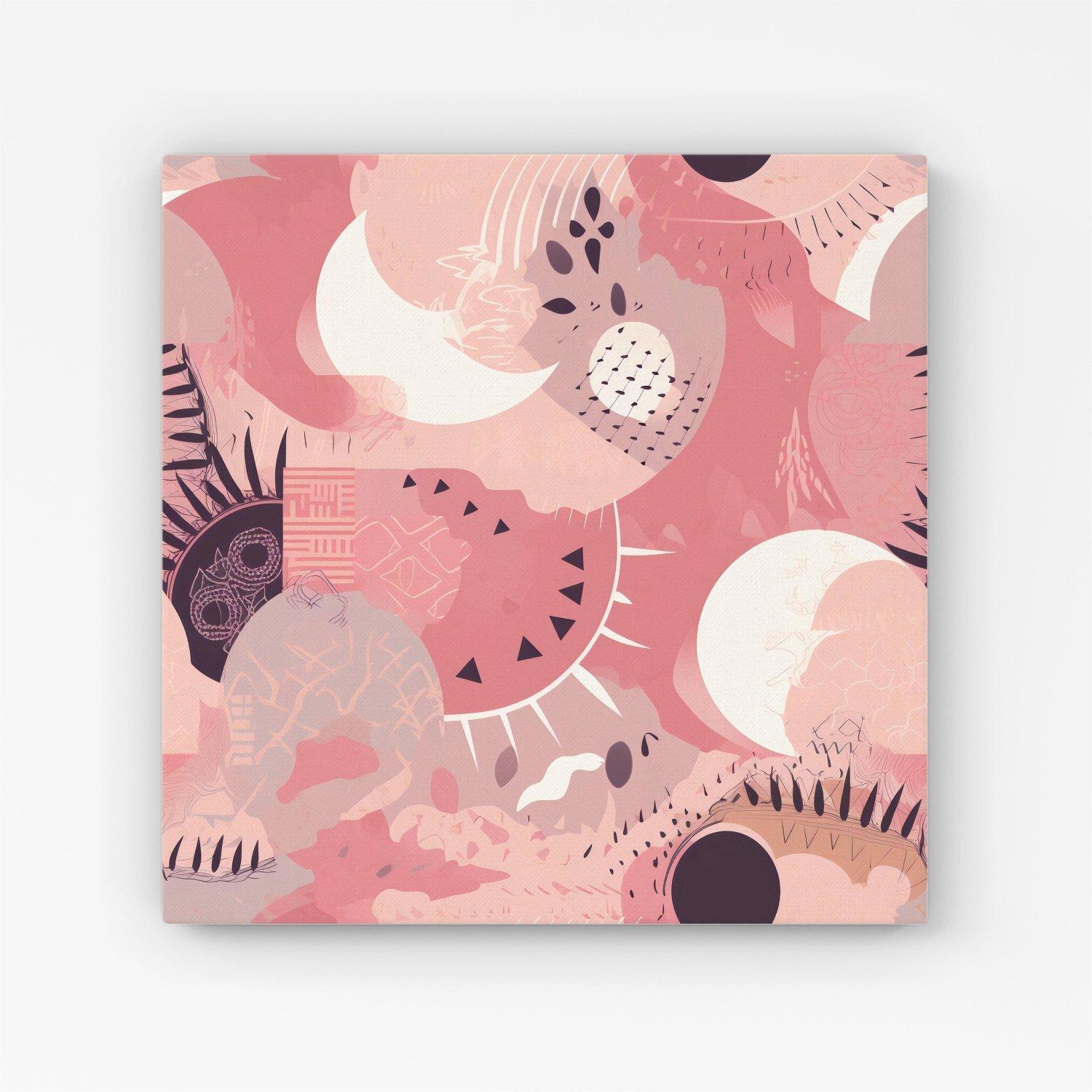 Abstract Pink White Canvas - image 1