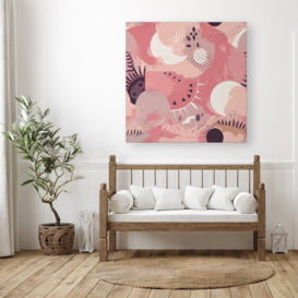 Abstract Pink White Canvas - thumbnail 3