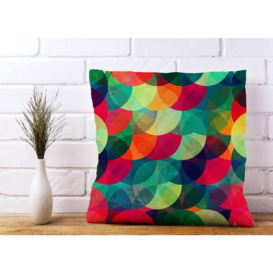 Colourful Grunge Circle Pattern Cushions - thumbnail 3