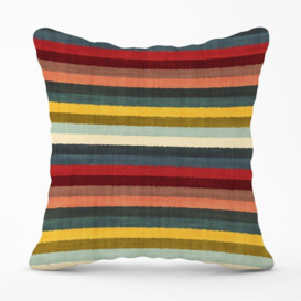 Multicolour Striped Brish Pattern Cushions - thumbnail 1