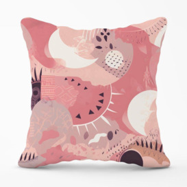 Abstract Pink White Cushions