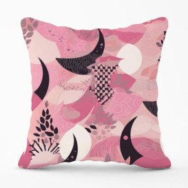 Abstract Pink Moon Pattern Cushions - thumbnail 1
