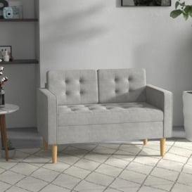 Modern 2 Seater Sofa with Storage Compact Loveseat Sofa Living Room - thumbnail 3