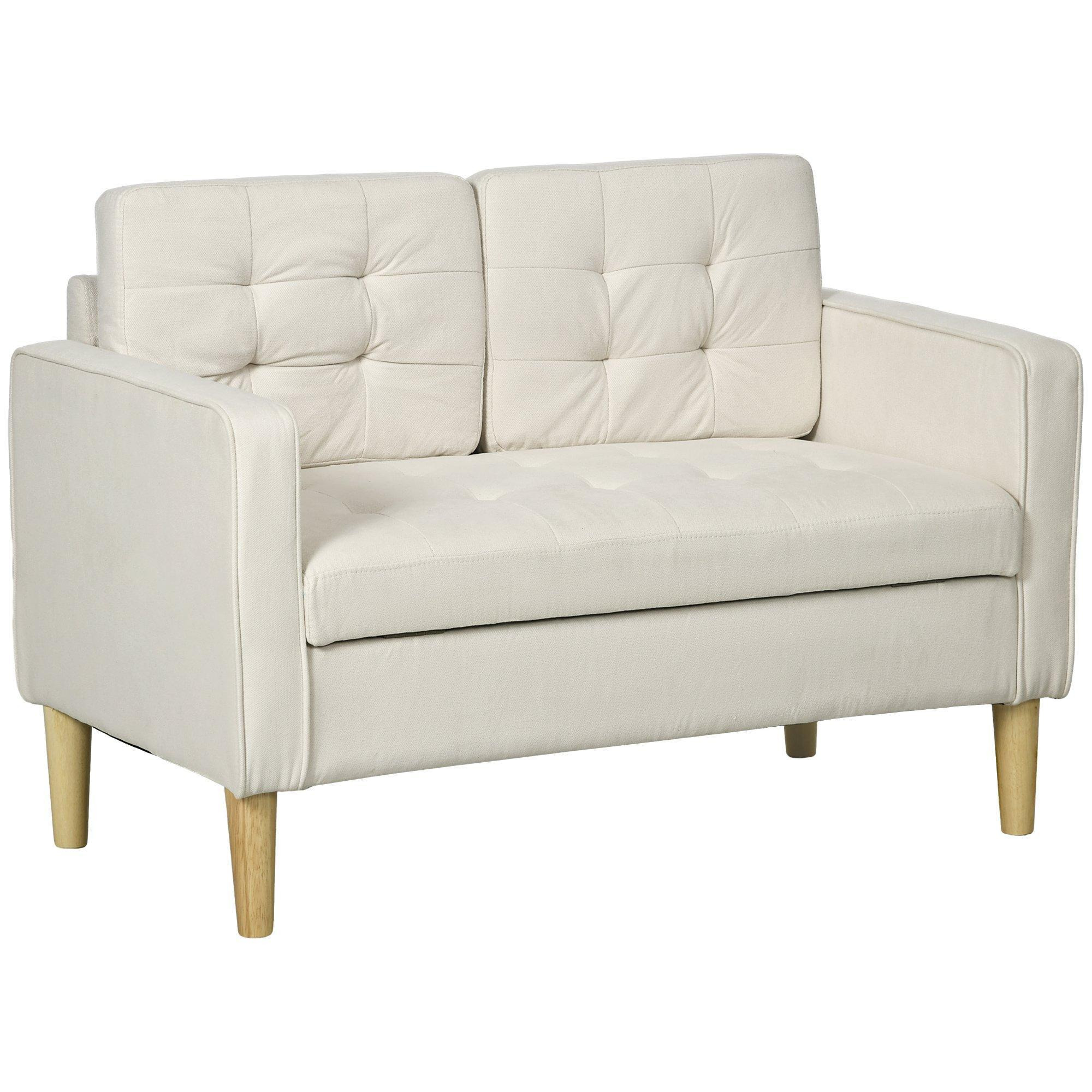 Modern 2 Seater Sofa with Storage Compact Loveseat Sofa Living Room - image 1