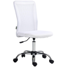 Armless Desk Chair Height Adjustable Mesh Office Chair with 5 Wheels - thumbnail 1