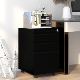 3 Drawers Vertical Filing Cabinet with Removable Pencil Tray Lockable - thumbnail 3