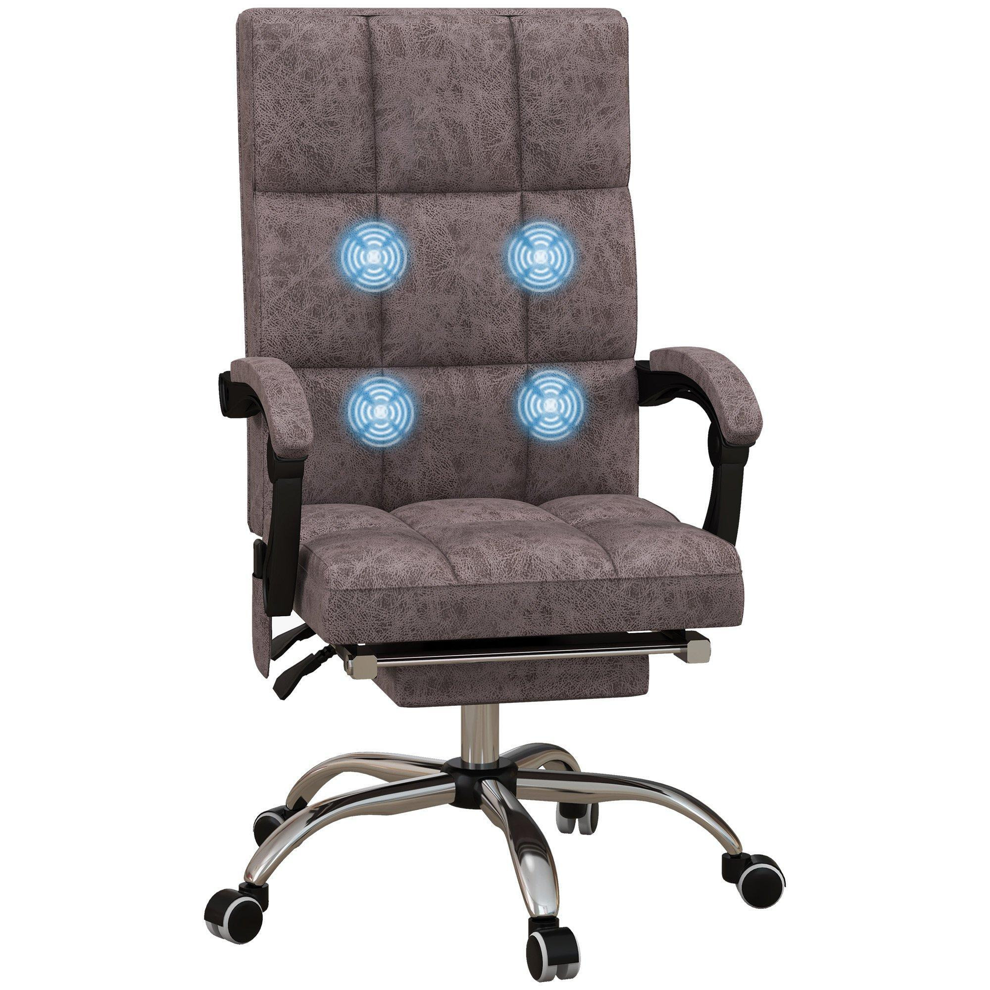 Executive Reclining Office Chair with Vibration Massage Microfibre - image 1