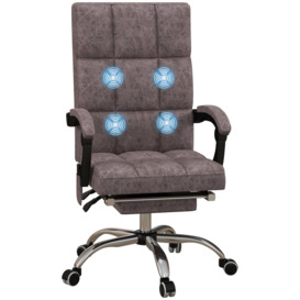 Executive Reclining Office Chair with Vibration Massage Microfibre