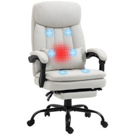 Microfibre Office Chair with Vibration Massage and Heat Lumbar Pillow - thumbnail 2