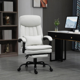 Microfibre Office Chair with Vibration Massage and Heat Lumbar Pillow - thumbnail 3