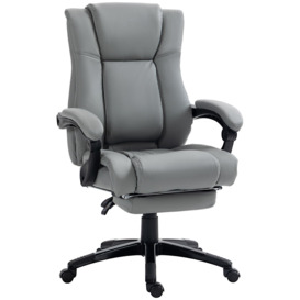 Executive Home Office Chair PU Leather Desk Chair with Foot Rest - thumbnail 3