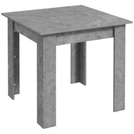 Dining Table for 2 Modern Kitchen Table with Faux Concrete Effect - thumbnail 2
