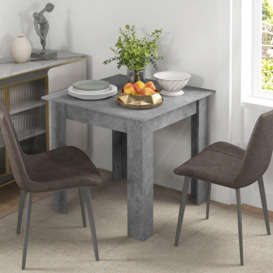 Dining Table for 2 Modern Kitchen Table with Faux Concrete Effect - thumbnail 3