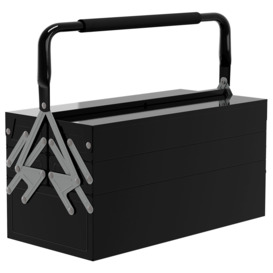 Portable 5-Tray Cantilever Metal Tool Box Steel Tool Chest Cabinet - thumbnail 2