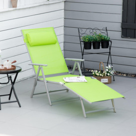 Sling Patio Reclining Chaise Lounge Garden Furniture Folding - thumbnail 2