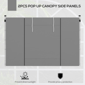 3x3(m) or 3x6m Pop Up Gazebo Side Panels Replacement, 2 Pack - thumbnail 3