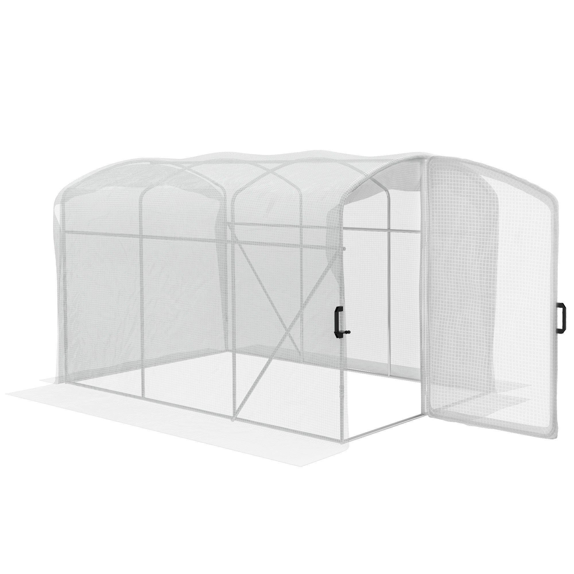 Polytunnel Greenhouse with PE Cover, Walk-in Grow House, 3 x 2 x 2m - image 1