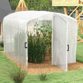 Polytunnel Greenhouse with PE Cover, Walk-in Grow House, 3 x 2 x 2m - thumbnail 2