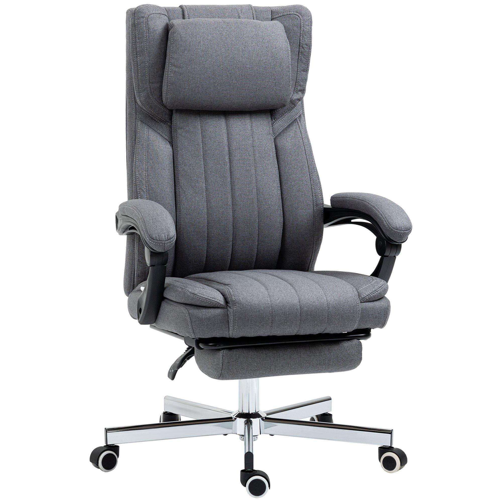 High Back Computer Desk Chair with Adjustable Headrest Footrest - image 1
