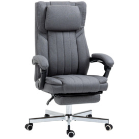 High Back Computer Desk Chair with Adjustable Headrest Footrest - thumbnail 2