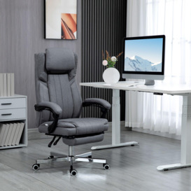 High Back Computer Desk Chair with Adjustable Headrest Footrest - thumbnail 3