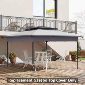 3.25mx3.25m 2-Tier Gazebo Cover Replacement, 30+ UV Protection - thumbnail 2