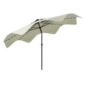 Garden Parasol Umbrella with LED Lights and Tilt, Table Umbrella - thumbnail 1