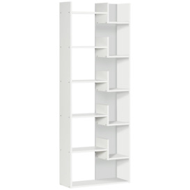 6 Tier Bookshelf Modern Bookcase with 11 Open Shelves