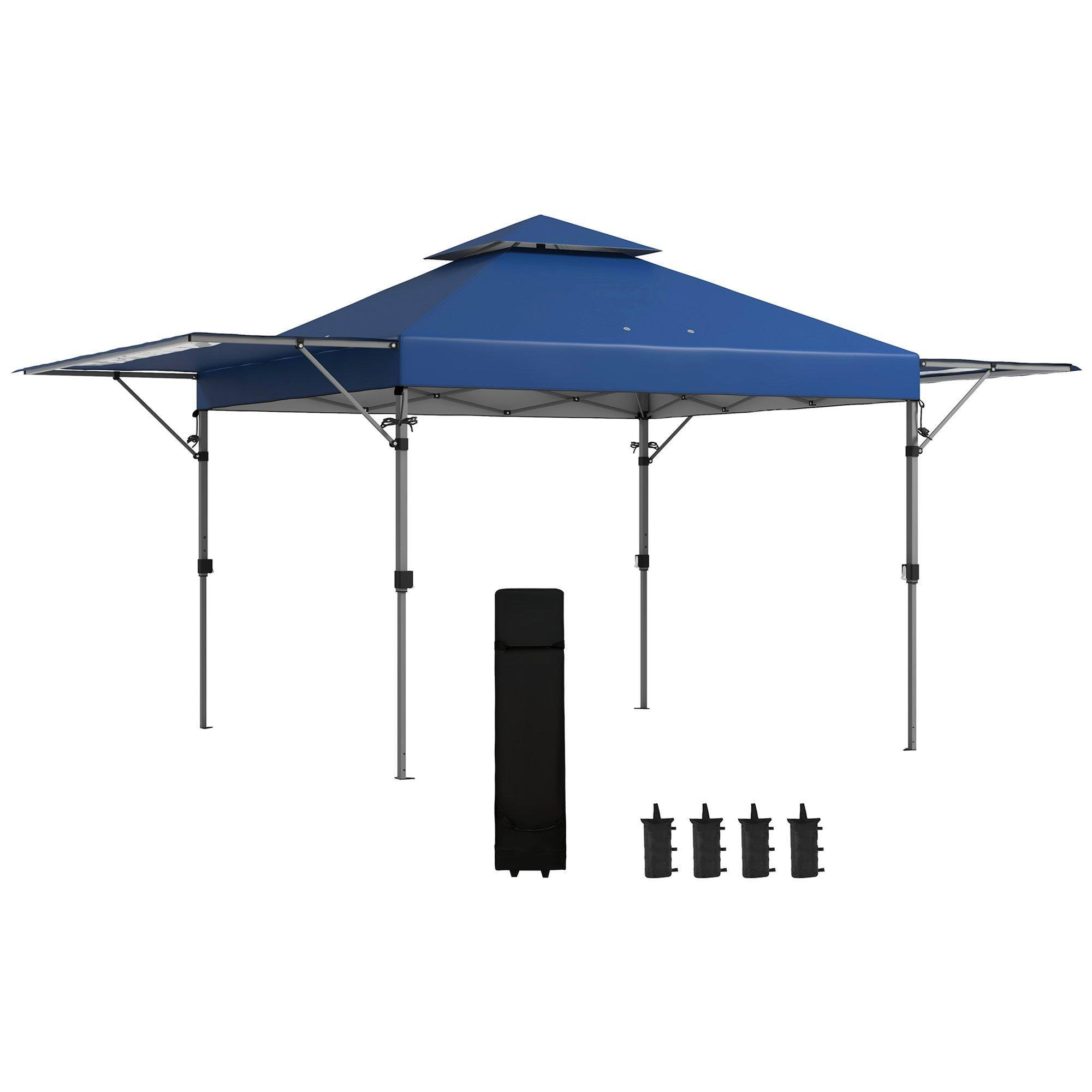5x3(m) Easy Pop Up Gazebo with 1-Button Push and Extend Dual Awnings - image 1