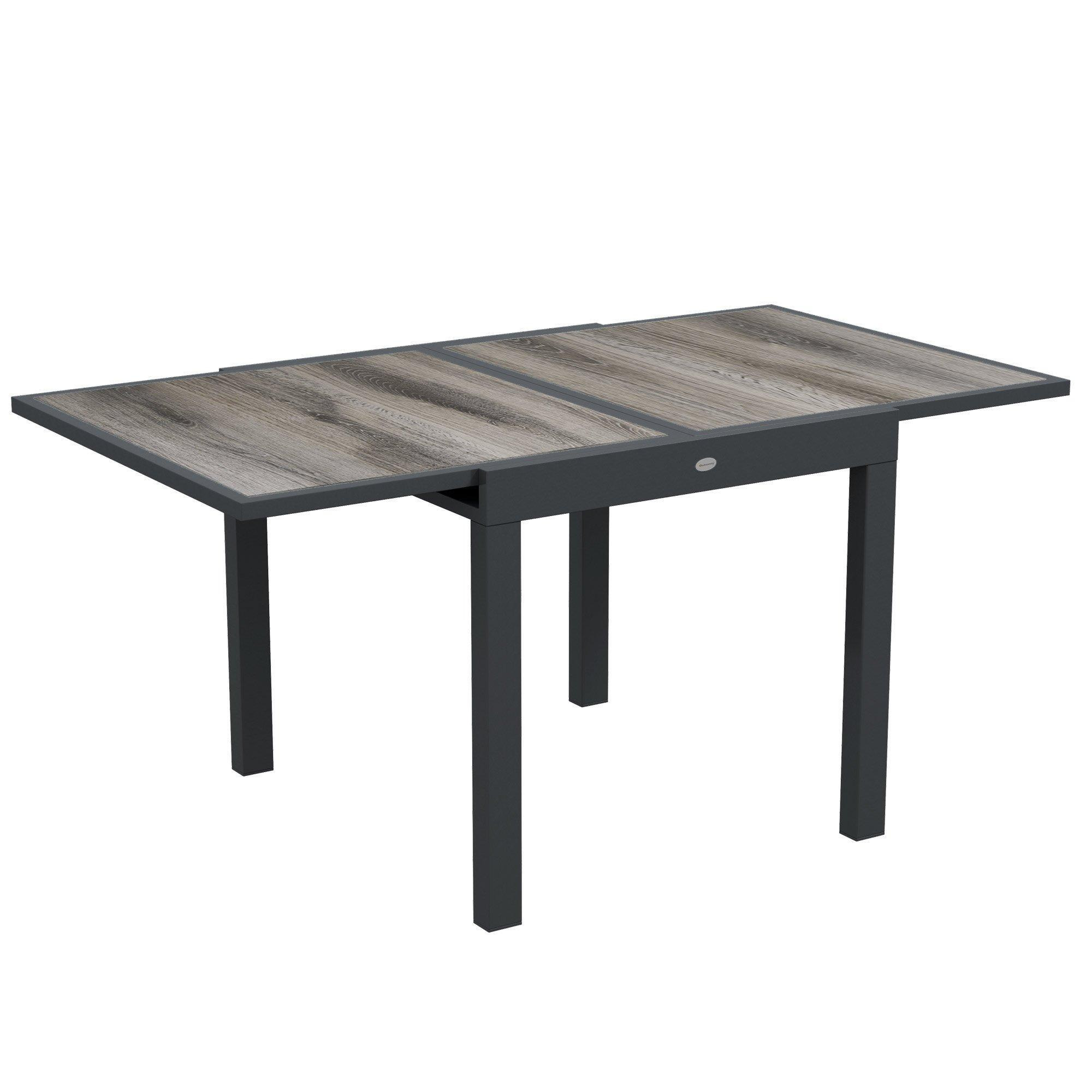 Extendable Outdoor Dining Table Aluminium Rectangle Patio Table - image 1