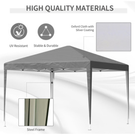 3 x 3m Garden Pop Up Gazebo Marquee Party Tent Wedding Canopy - thumbnail 3