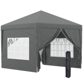 3mx3m Pop Up Gazebo Party Tent Canopy Marquee with Storage Bag - thumbnail 1