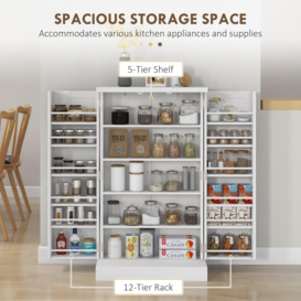 Freestanding Kitchen Storage Cabinet with Spice Racks - thumbnail 2