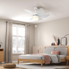 Ceiling Fan wit Light Reversible Airflow 6 Blades Wall Mounting - thumbnail 3