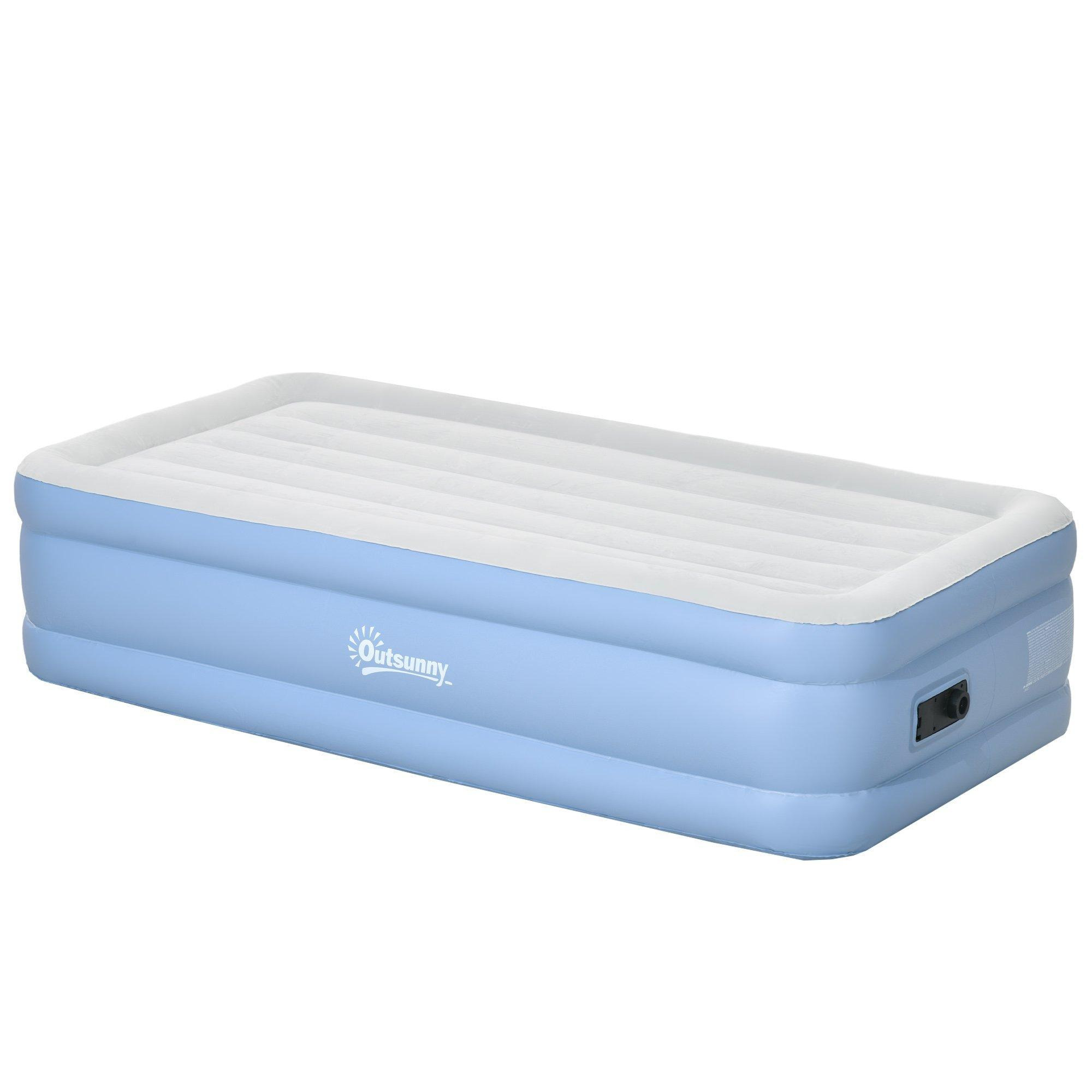 Single Air Bed with Built-in Pump, Inflatable Mattress, 191 x 99 x 46cm - image 1