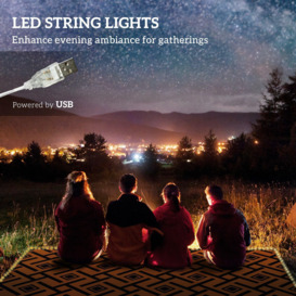Outdoor Rug with LED String Light and Carry Bag, 182 x 274cm - thumbnail 3