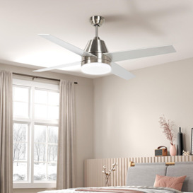 Ceiling Fan with Light Reversible Airflow Wall Mounting