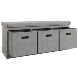 Shoe Bench with Seat Shoe Storage Bench with Fabric Drawers
