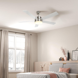 Ceiling Fan with Light Reversible Airflow Wall Mounting Natural - thumbnail 1