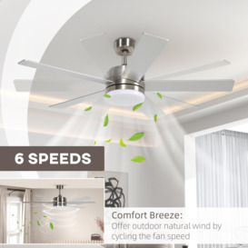 Ceiling Fan with Light Reversible Airflow Wall Mounting Natural - thumbnail 2