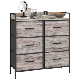 Chest of Drawers Fabric Drawer Dresser with Open Shelves