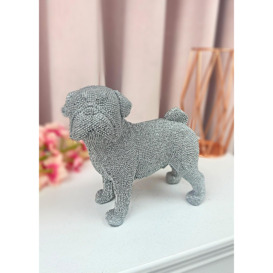 Sparkly Pug Dog Ornament Standing