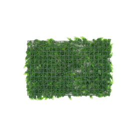 Artificial Hedge Panels Green Grass Wall Backdrop, Small Flowers - thumbnail 2