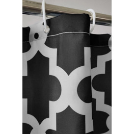 Black Trellis Shower Curtain - 180cm x 180cm - thumbnail 2