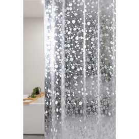 Pebbles Printed 3D Effect PEVA Shower Curtain - 180cm x 180cm