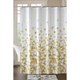 Gold Pebble Printed Polyester Shower Curtain - 180cm x 180cm - thumbnail 1