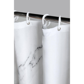 Marble Shower Curtain, Grey & White - 180cm x 200cm - thumbnail 2