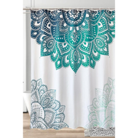 Mandala Flower Shower Curtain - 180cm x 180cm - thumbnail 1