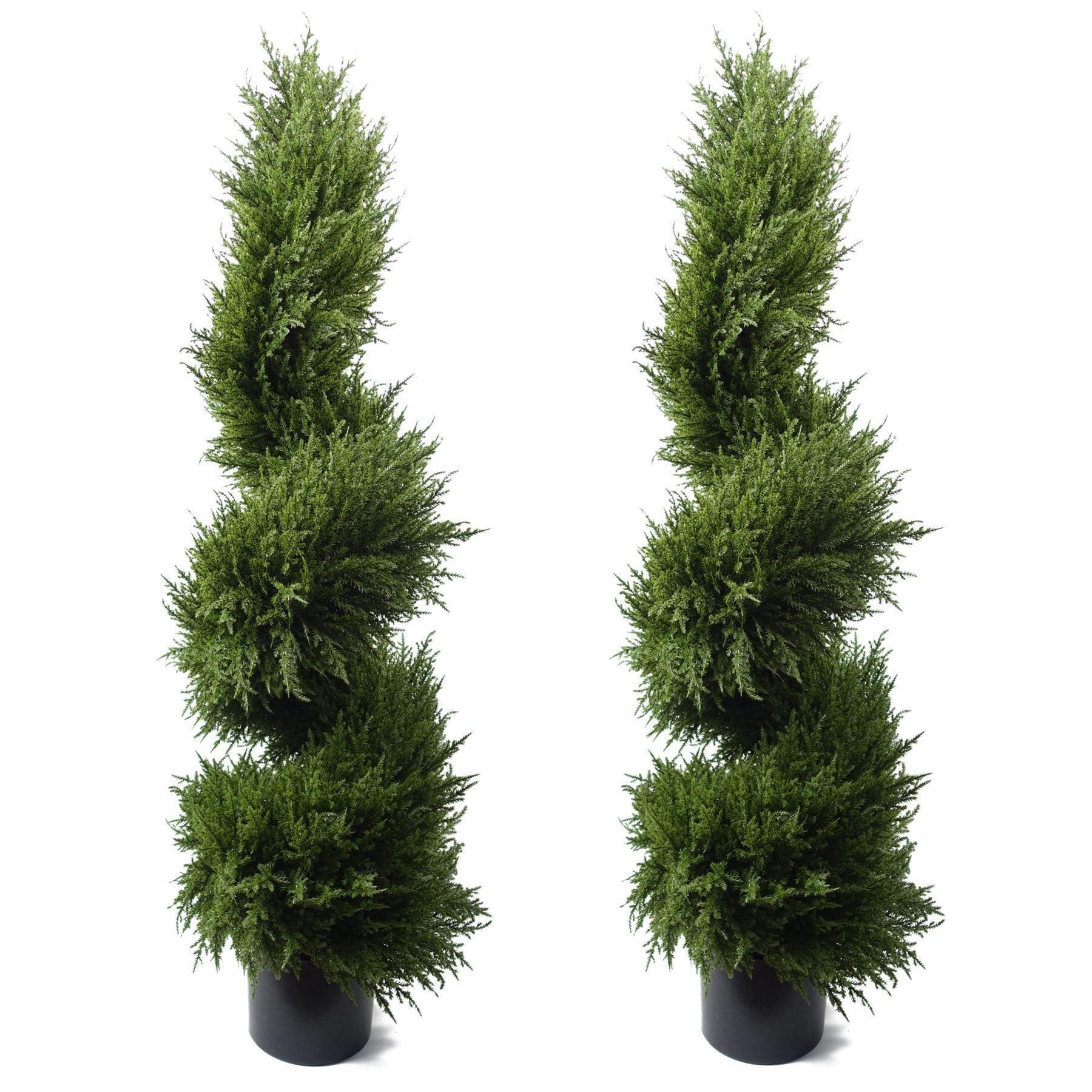 120cm Spiral Cypress Artificial Tree UV Resistant Outdoor - image 1