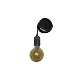 'Sydney' Black Knurled Two Band 1.5m adjustable E27 Ceiling Pendant and Matching ceiling Rose - thumbnail 2